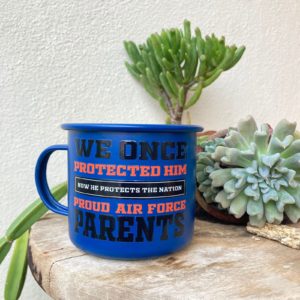 enamel mug military parent/mom